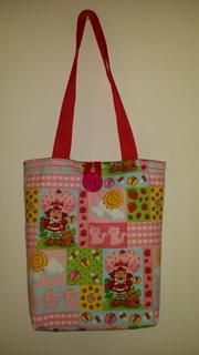Strawberry Shortcake Summer Patch Cotton Tote Bag for Young Girls
