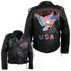Buffalo Leather Mens Jacket (Size: `3X)