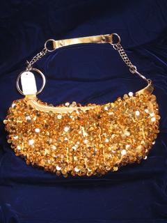 Gold Sequin Evening Handbag