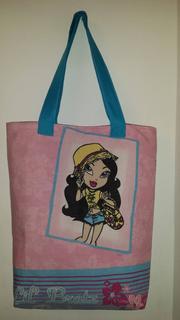 Lil' Bratz 2-Sided Pink Picture Tote Bag