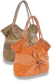 Alligator Accent Fashion Handbag - Taupe