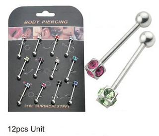 Pretty Cubed Body Jewelry. 12 pieces.