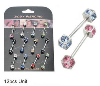 Cute Cubed Body Jewelry. 12 pieces. 