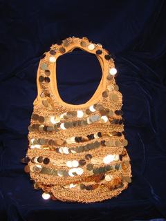 Large Gold Sequin Handbag