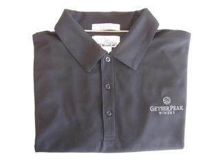 Geyser Peak Winery Golf Polo Shirt Black L