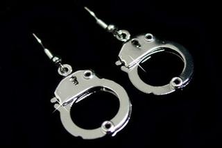 Silver Handcuff Earrings