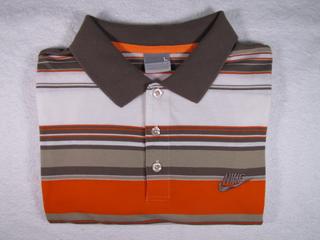 Nike Vintage Stripe Polo Shirt Lg