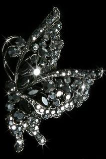 Rhinestone Butterfly Brooch