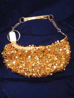 Gold Sequin Evening Handbag