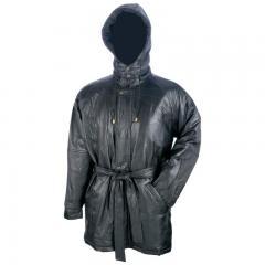 Genuine Leather Long Heavy Coat - 2X