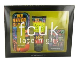 Fcuk Late Night 3.4 oz EDT Perfume GIFT SET by French Connection for Women